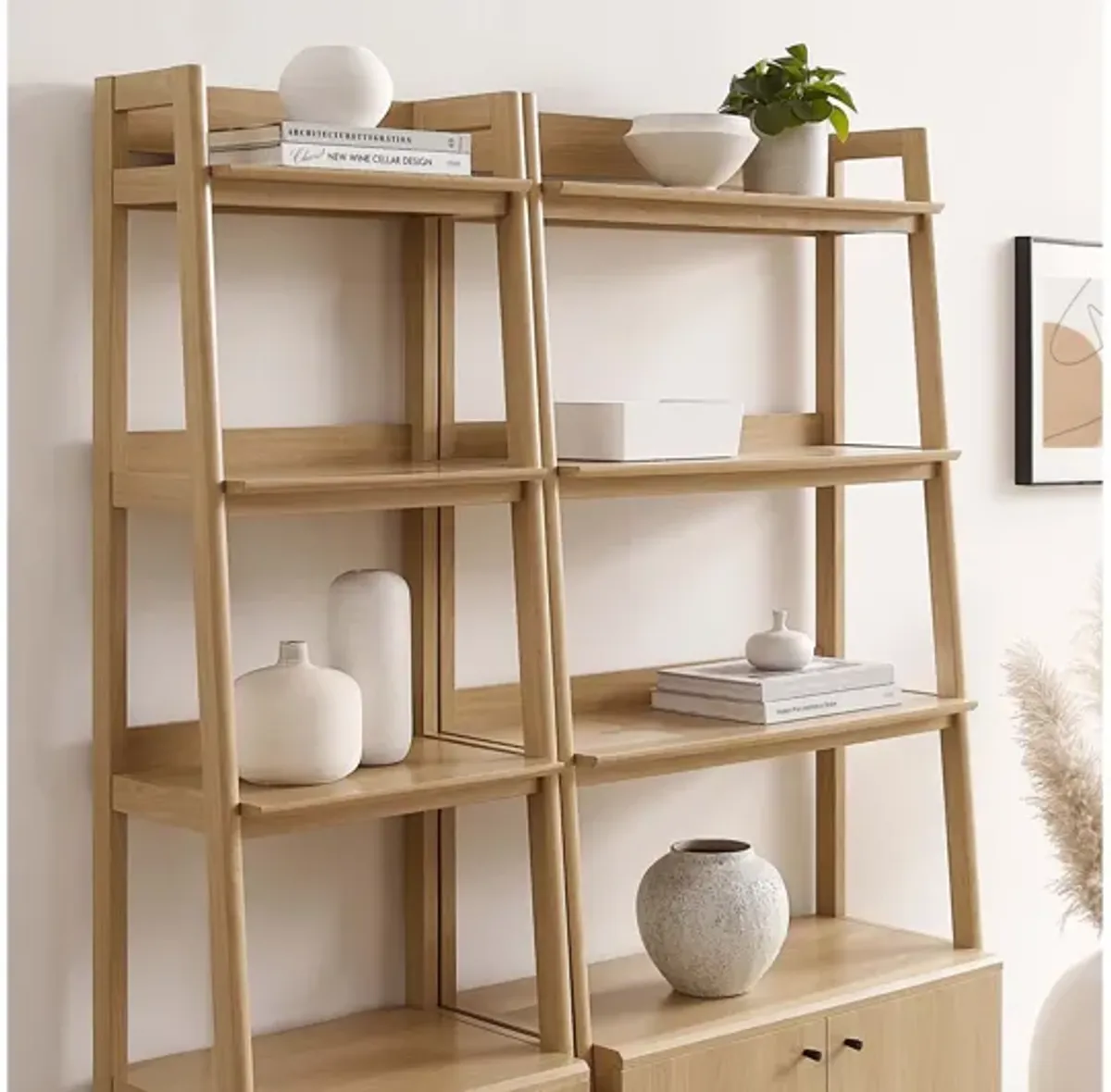 Bixby Wood Bookshelves Set of 2