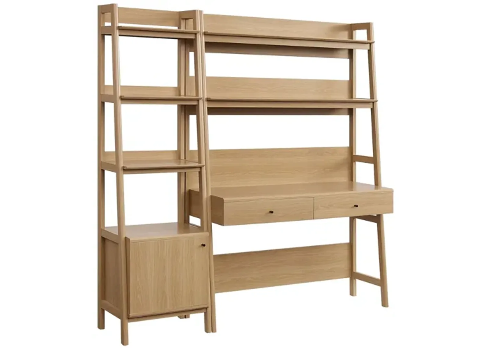 Bixby 2-Piece Wood Office Desk and Bookshelf