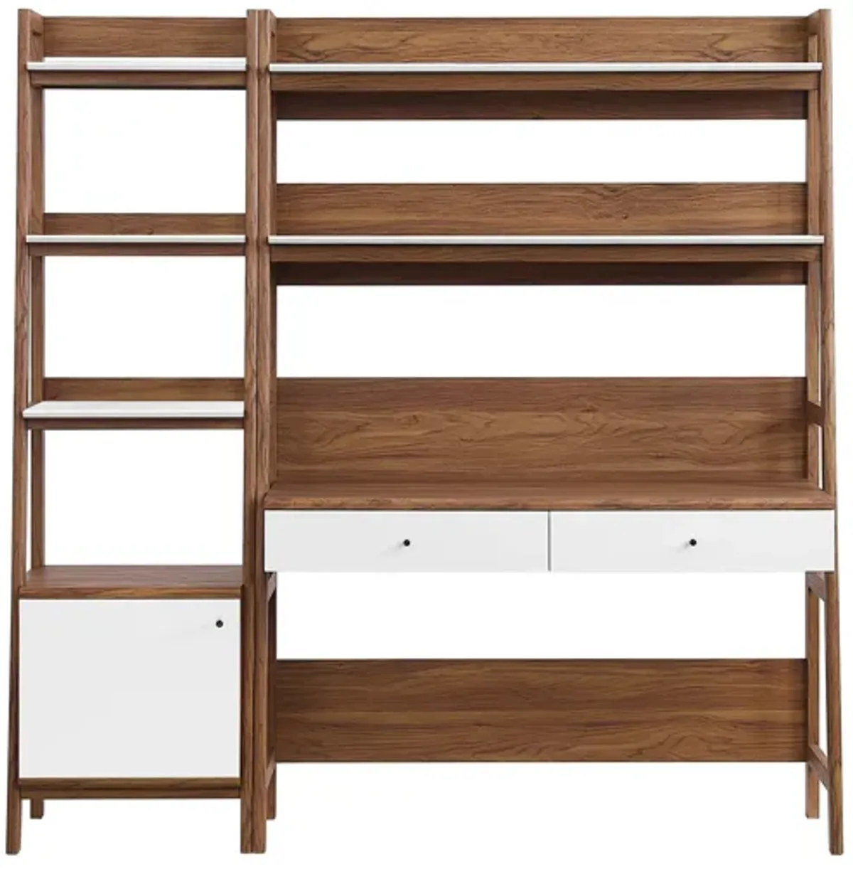 Bixby 2-Piece Wood Office Desk and Bookshelf