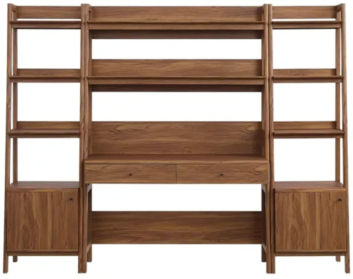 Bixby 3-Piece Wood Office Desk and Bookshelf