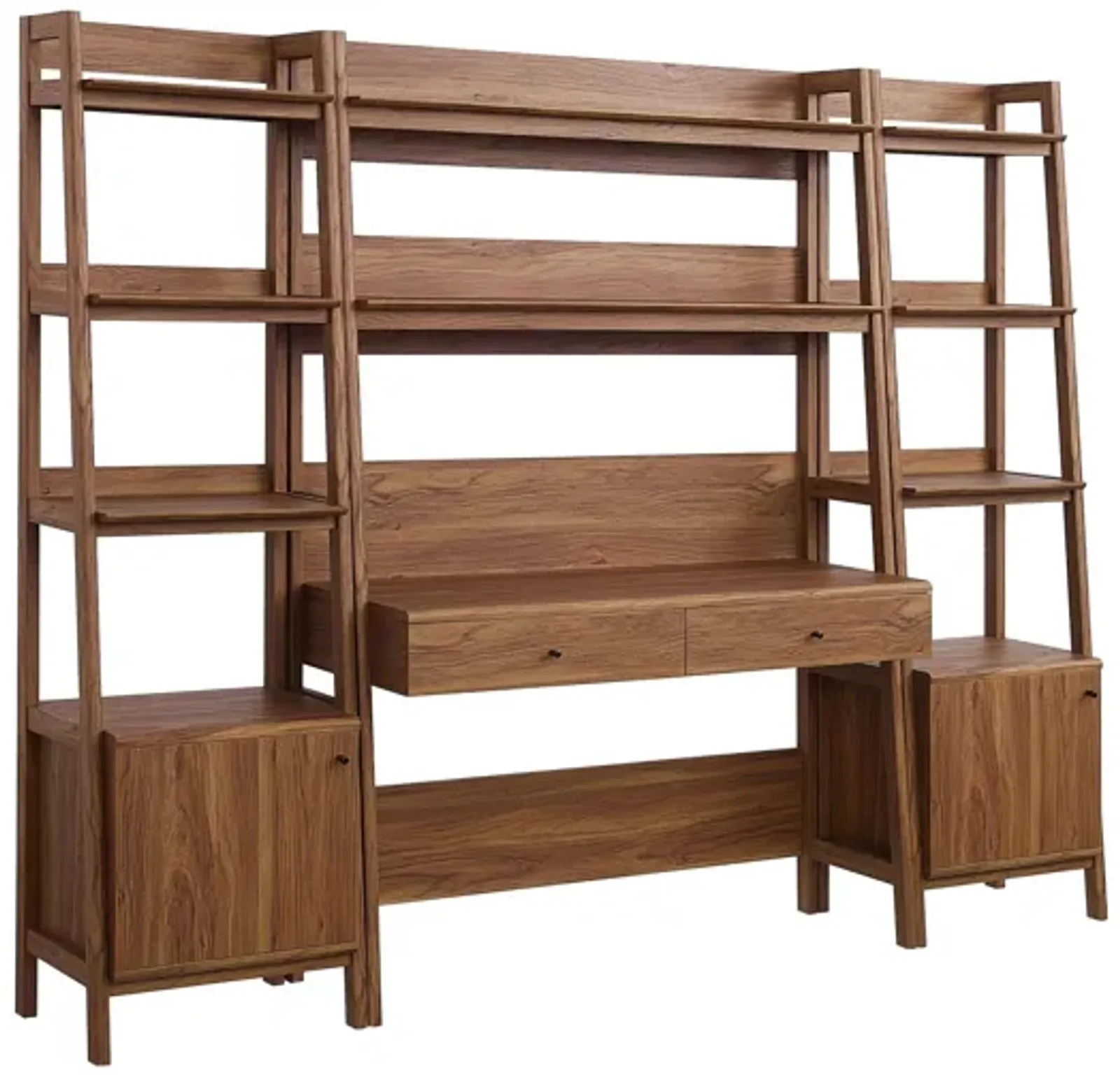 Bixby 3-Piece Wood Office Desk and Bookshelf