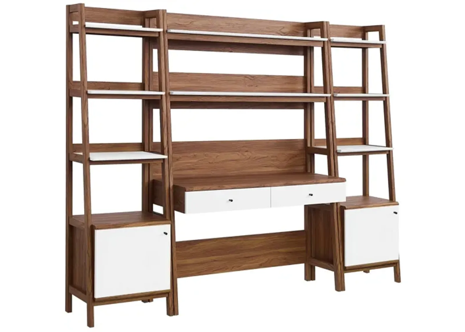 Bixby 3-Piece Wood Office Desk and Bookshelf