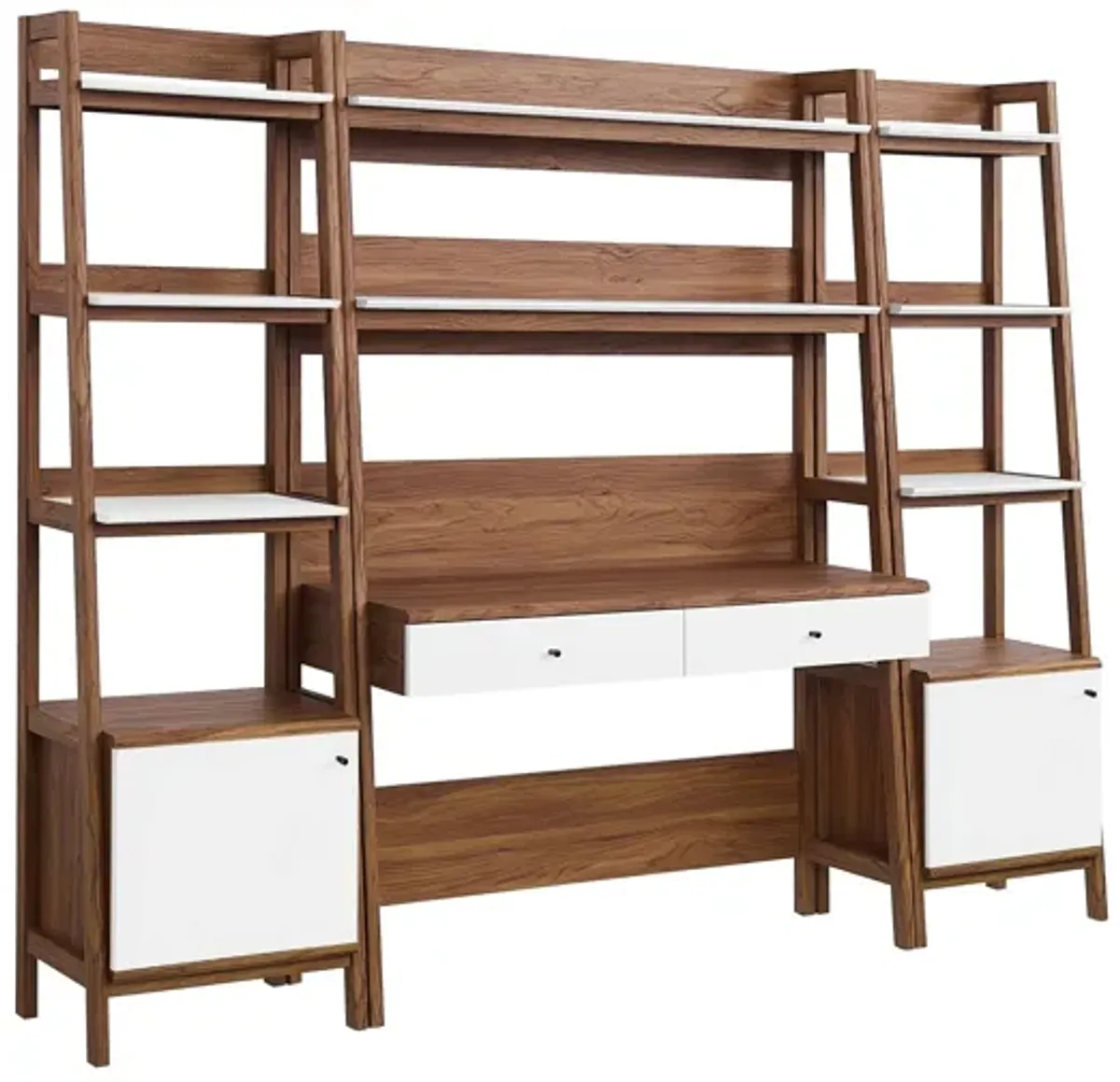 Bixby 3-Piece Wood Office Desk and Bookshelf