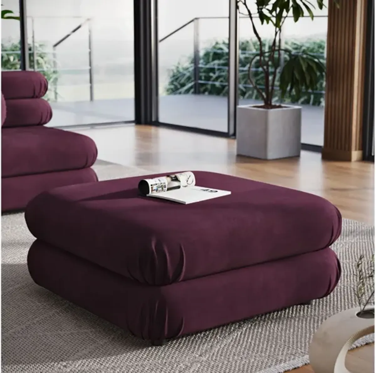 Jubilee Modular Performance Velvet Ottoman