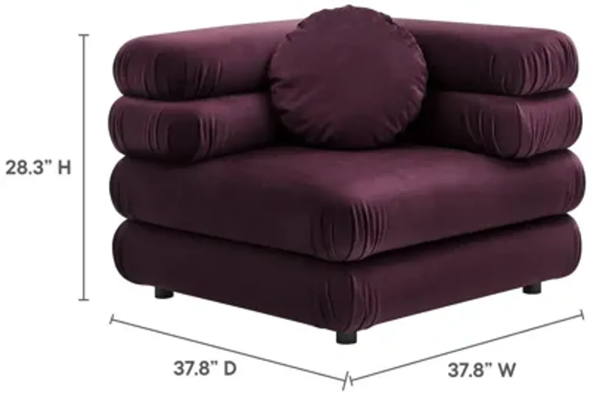 Jubilee Modular Performance Velvet Corner Chair