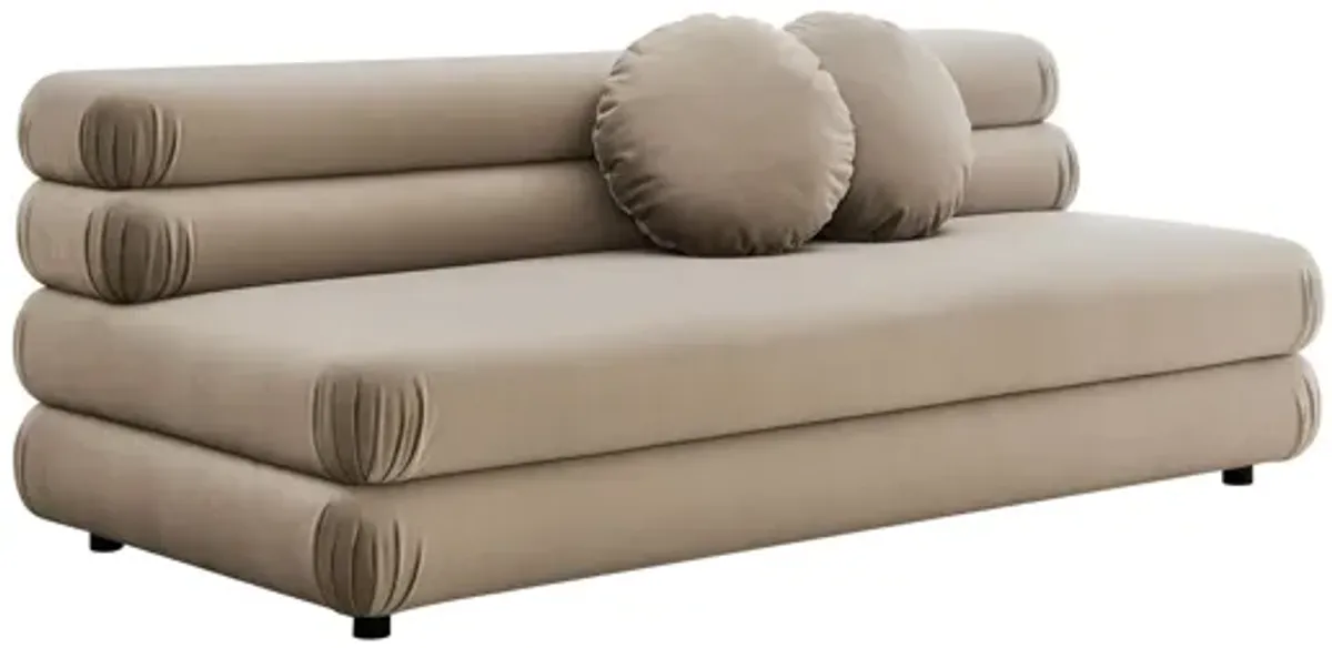 Jubilee Modular Performance Velvet Armless Loveseat