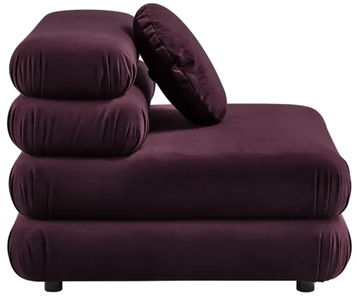 Jubilee Modular Performance Velvet Armless Chair