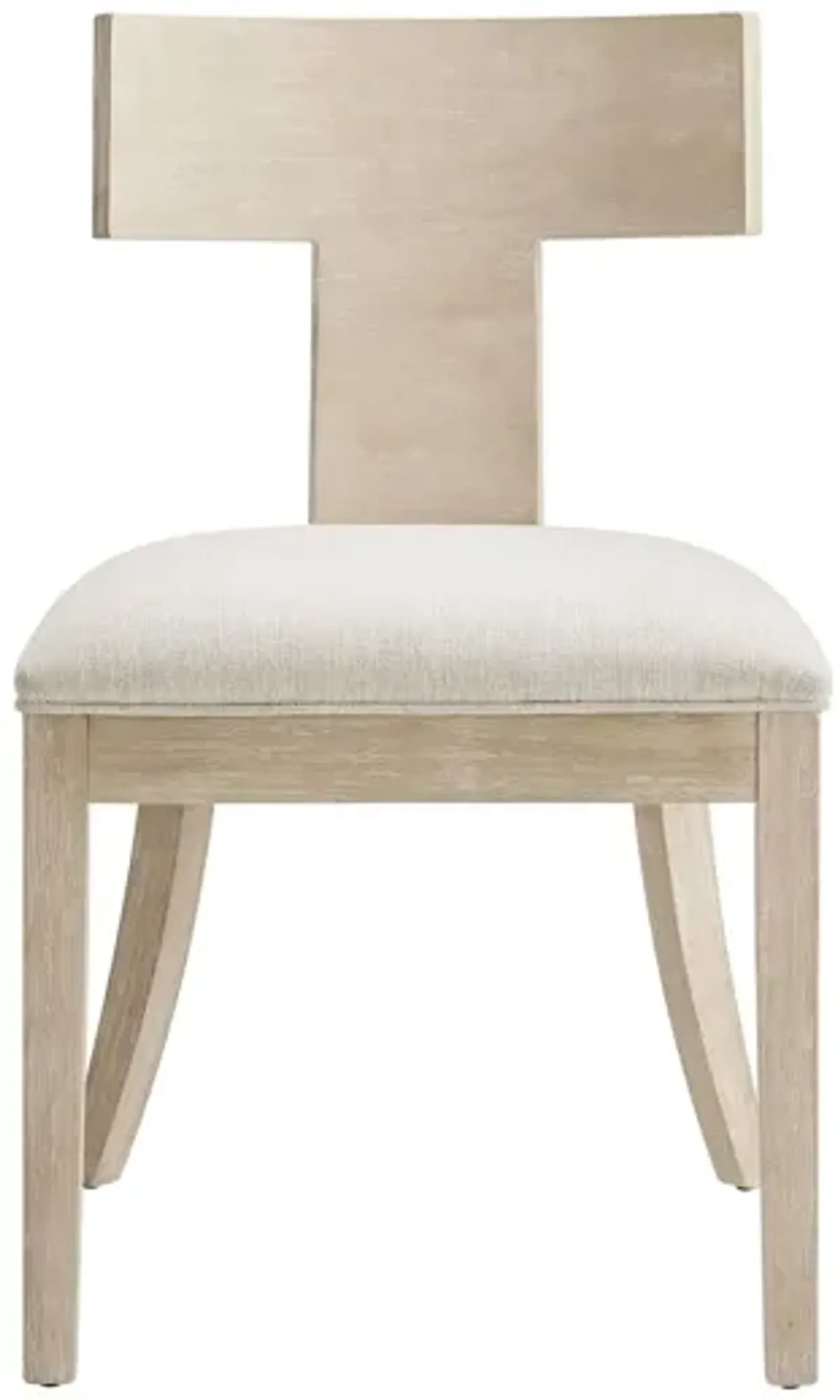 Peregrine Wood and Fabric Upholstered Dining Chairs Set of 2