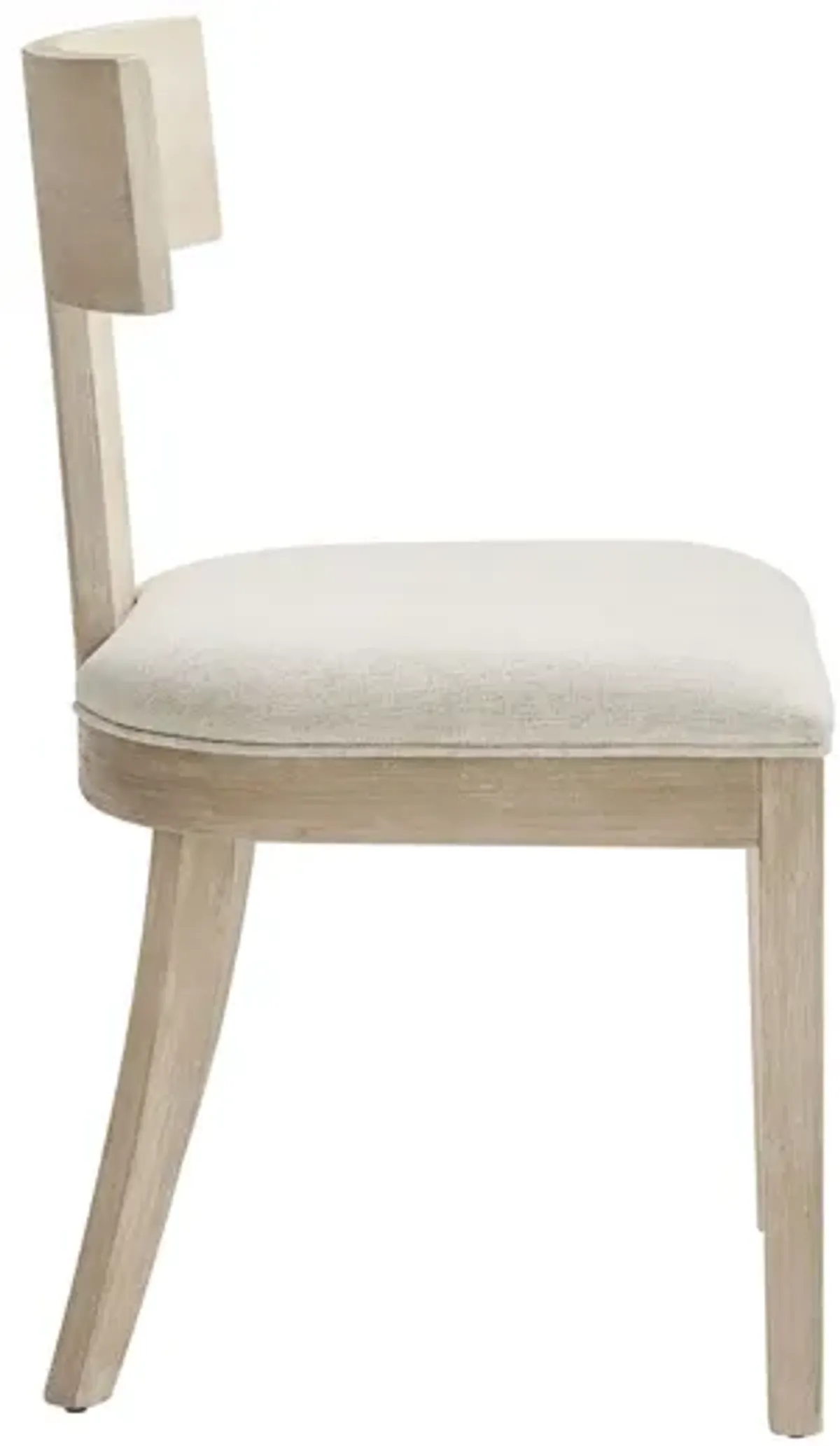 Peregrine Wood and Fabric Upholstered Dining Chairs Set of 2