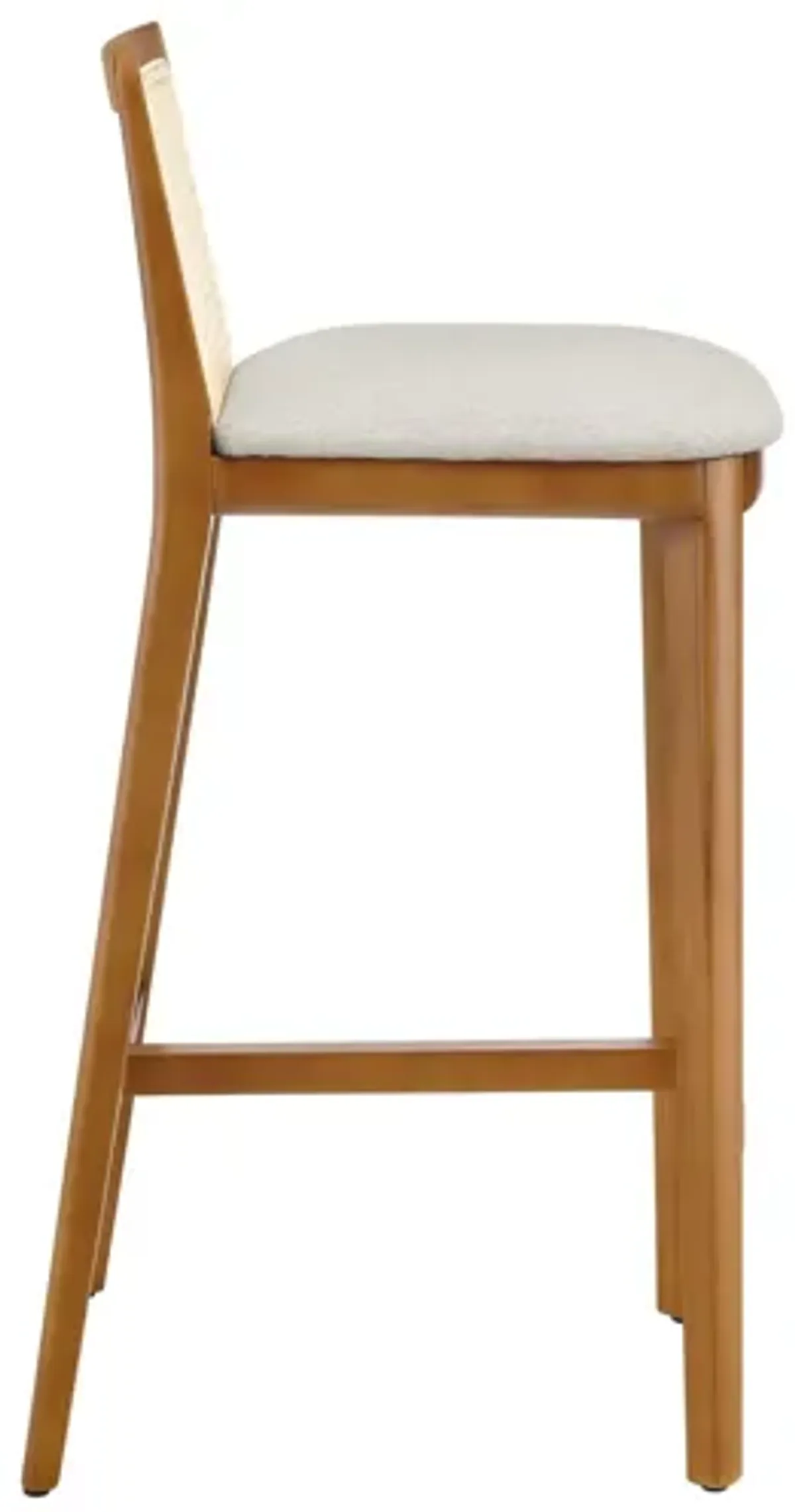 Monarch Wood and Rattan Bar Stool