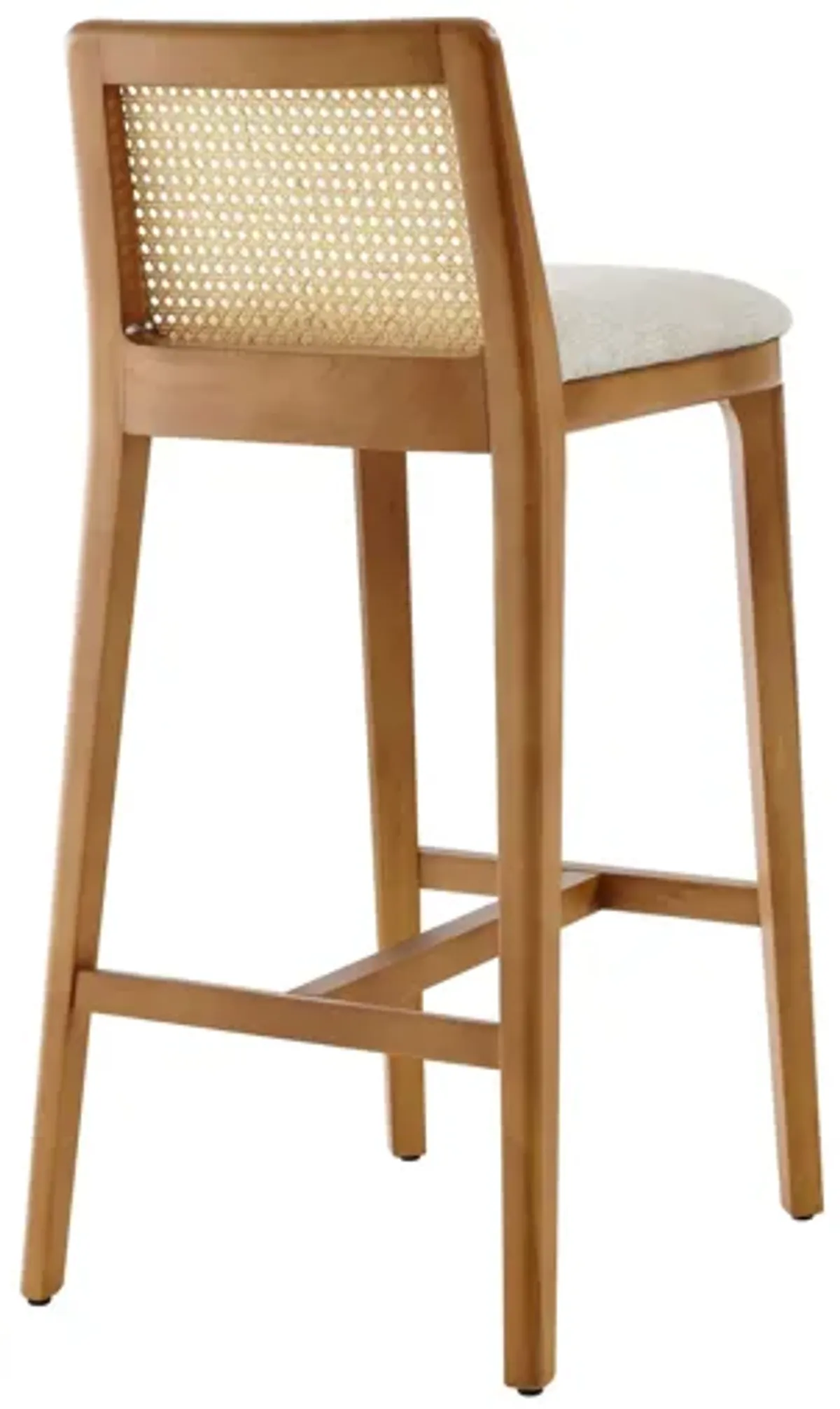 Monarch Wood and Rattan Bar Stool