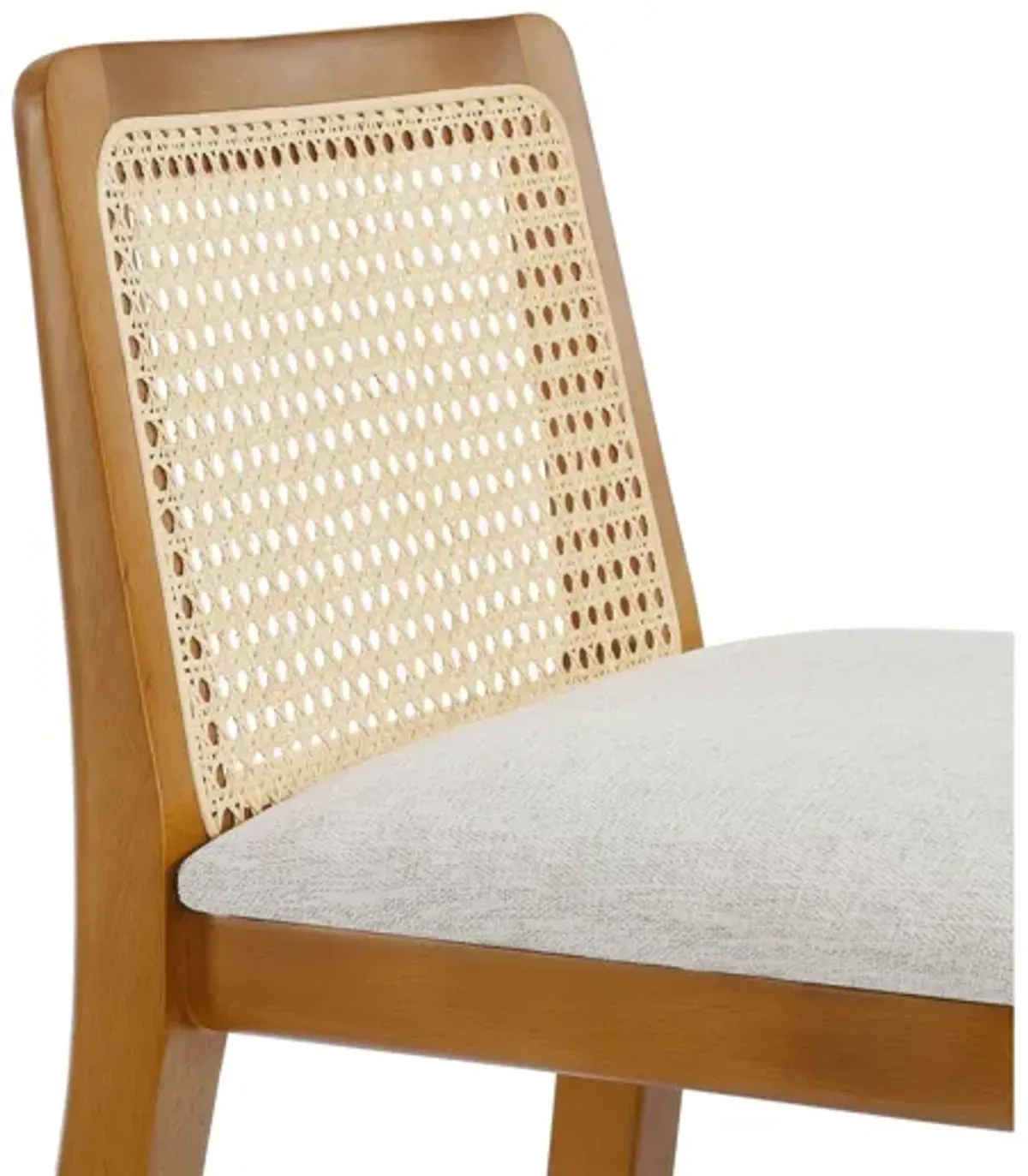 Monarch Wood and Rattan Bar Stool