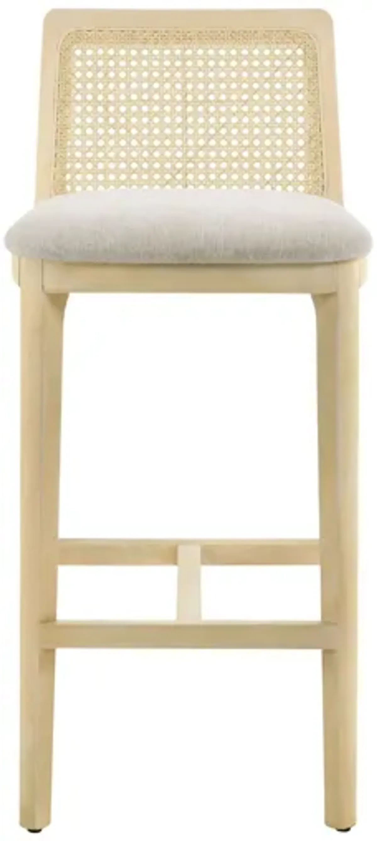 Monarch Wood and Rattan Bar Stool