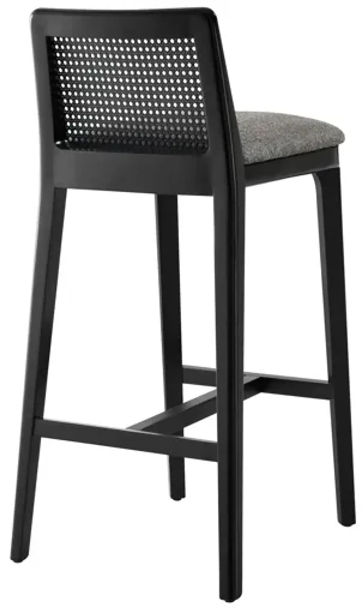 Monarch Wood and Rattan Bar Stool