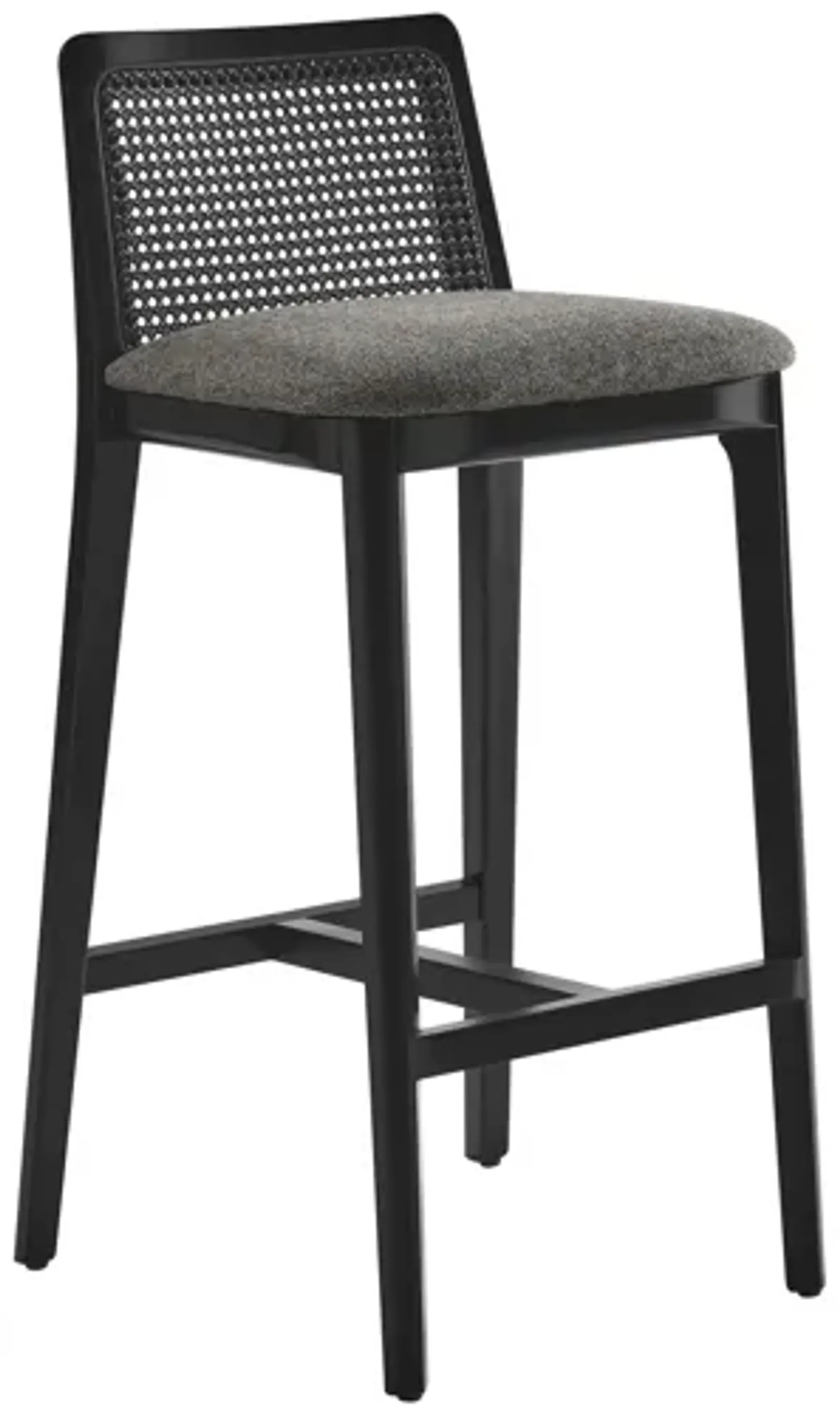 Monarch Wood and Rattan Bar Stool