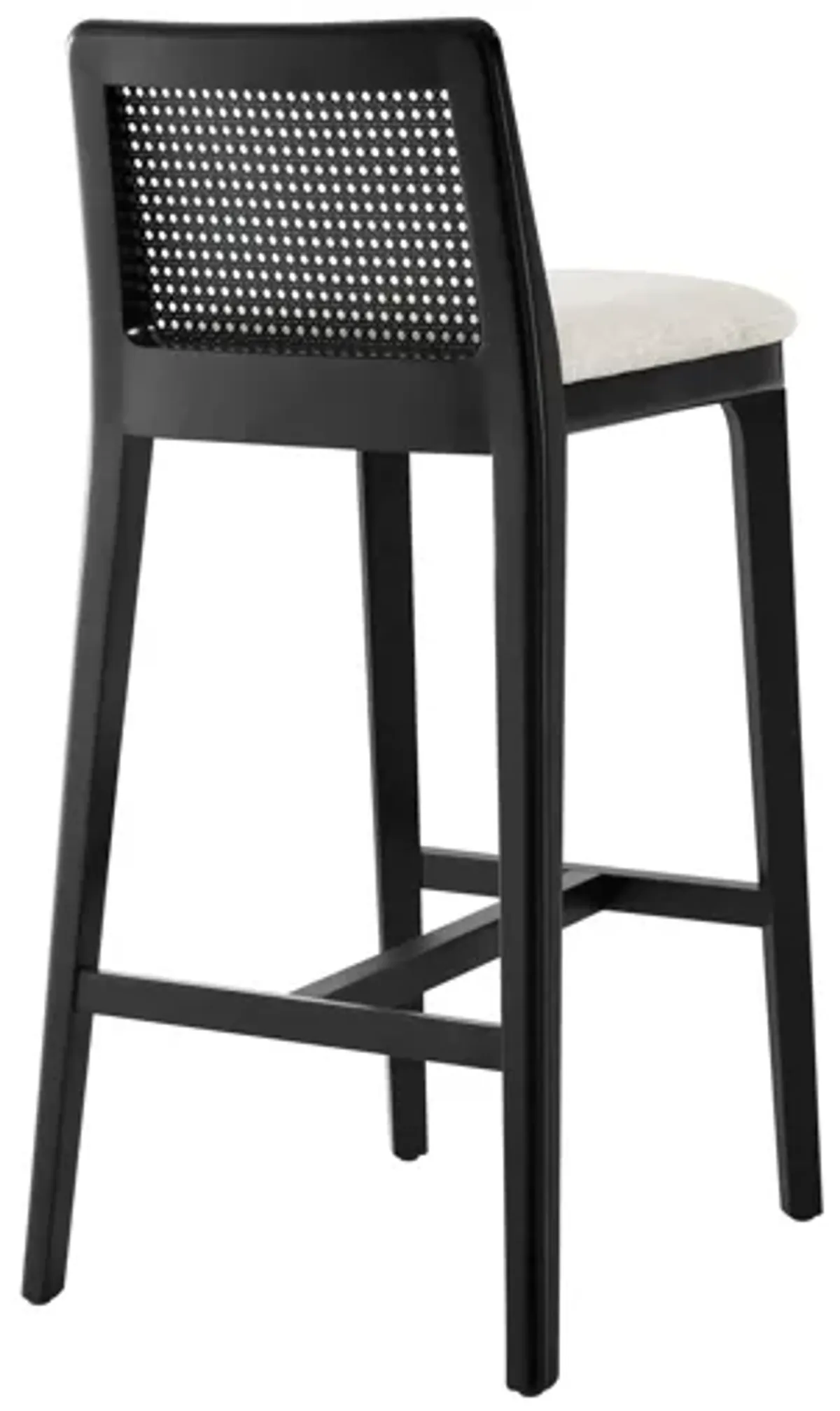 Monarch Wood and Rattan Bar Stool