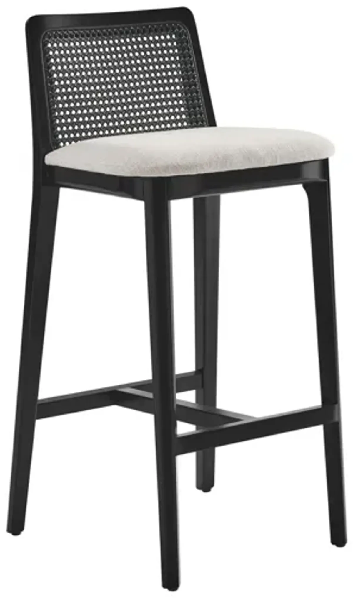 Monarch Wood and Rattan Bar Stool