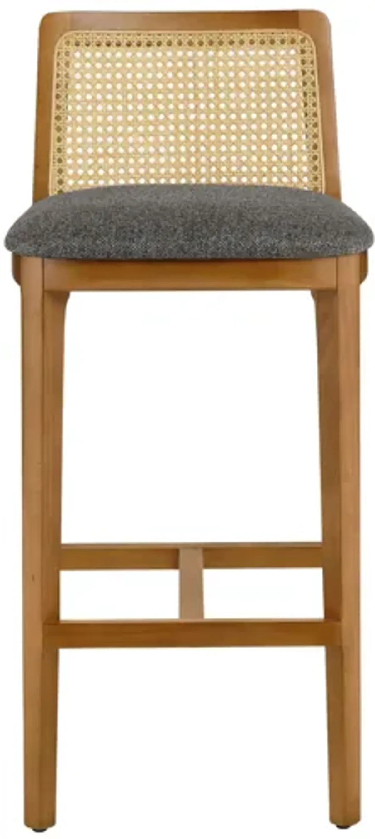 Monarch Wood and Rattan Bar Stool