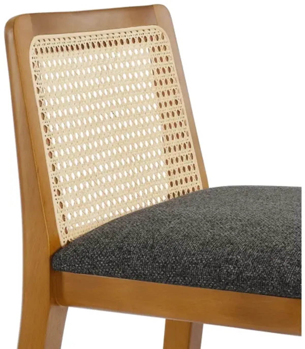 Monarch Wood and Rattan Bar Stool