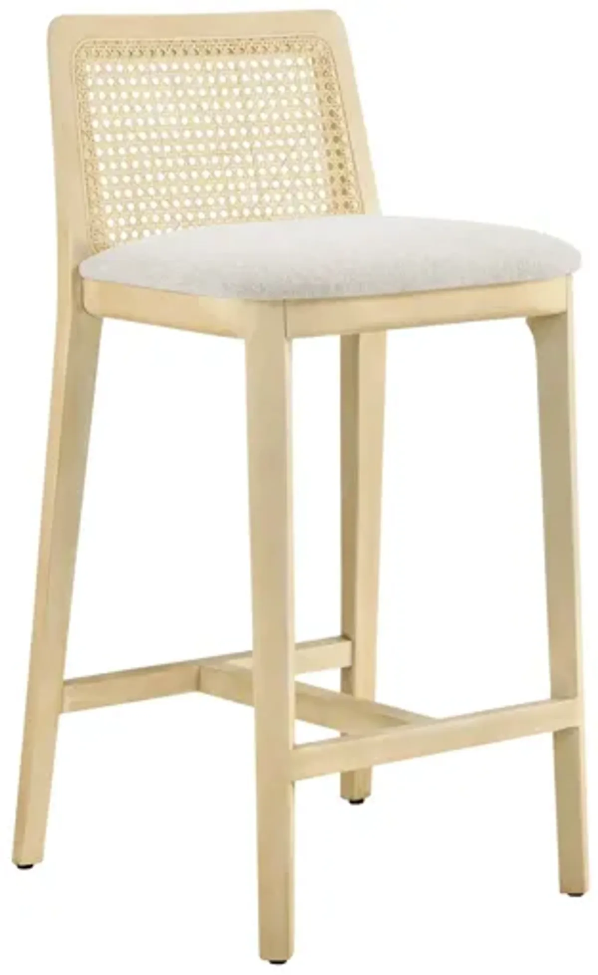 Monarch Wood and Rattan Counter Stool