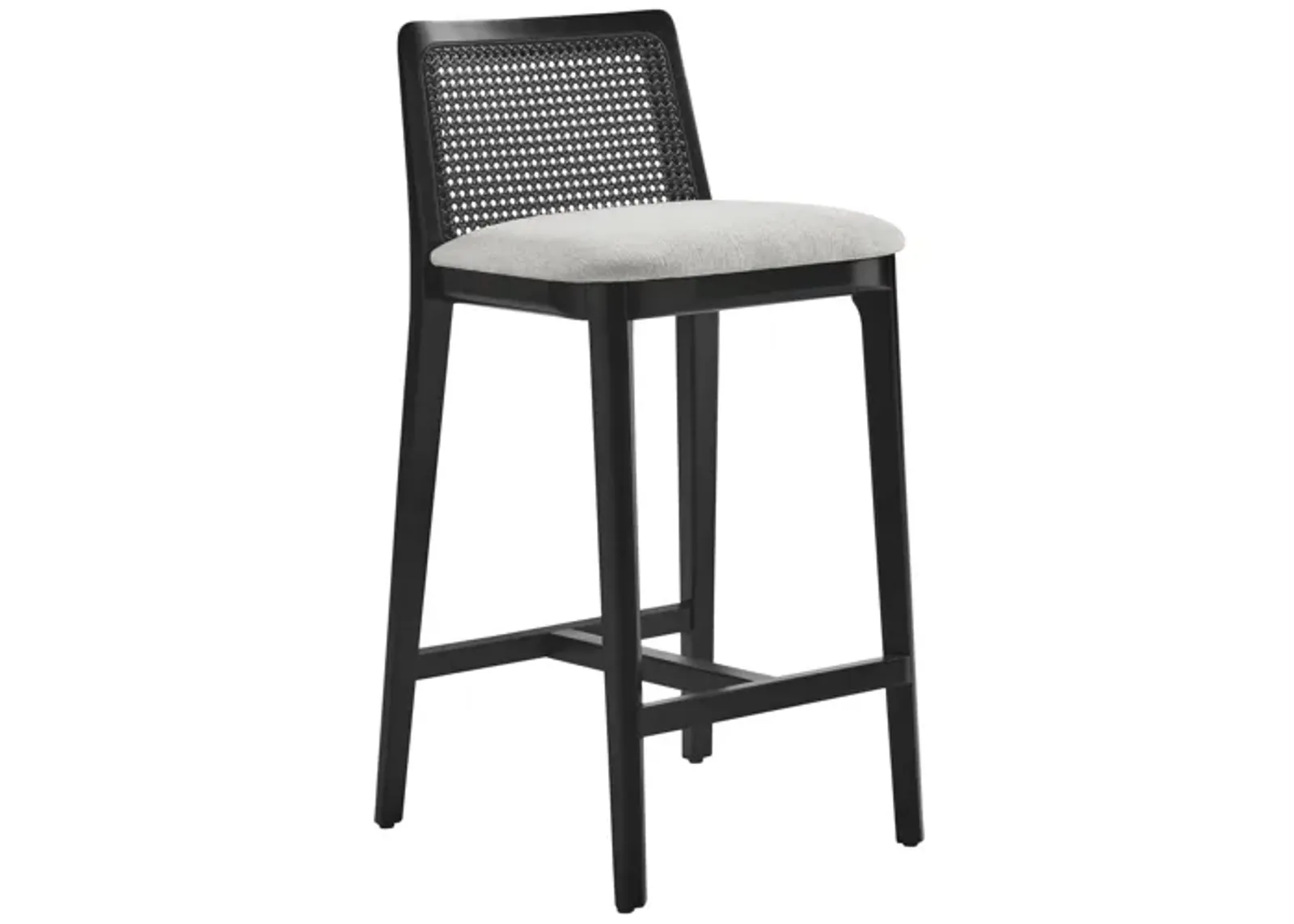 Monarch Wood and Rattan Counter Stool