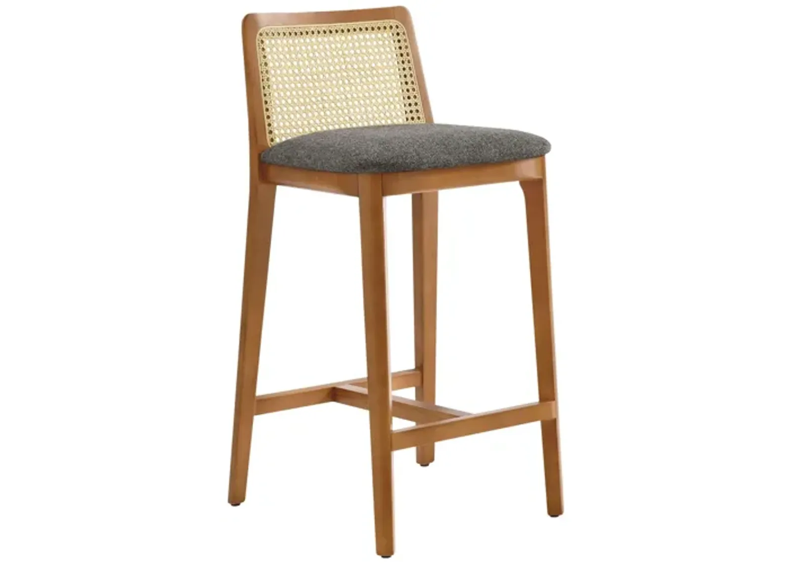 Monarch Wood and Rattan Counter Stool