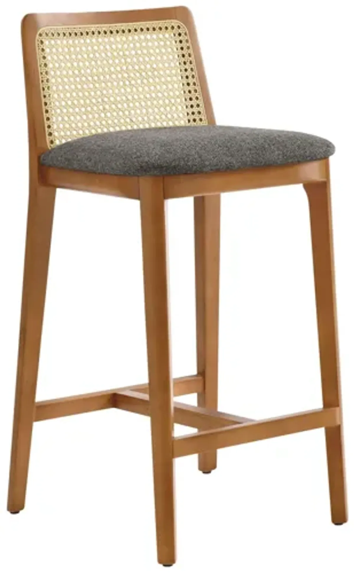 Monarch Wood and Rattan Counter Stool