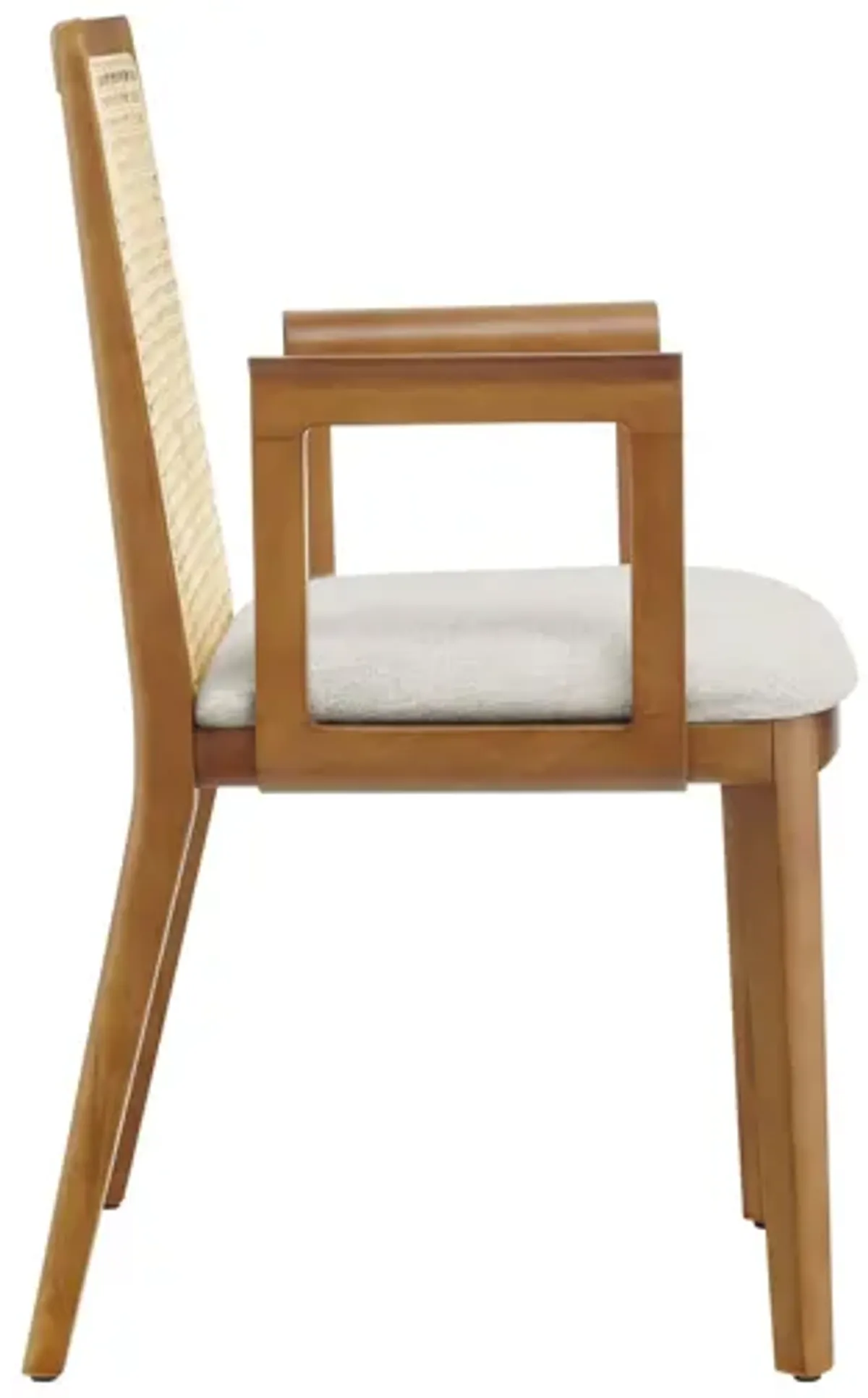 Monarch Wood and Rattan Dining Armchair