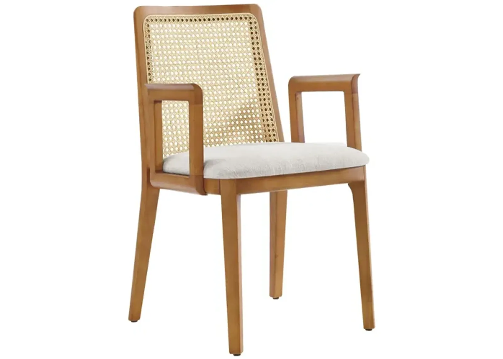 Monarch Wood and Rattan Dining Armchair