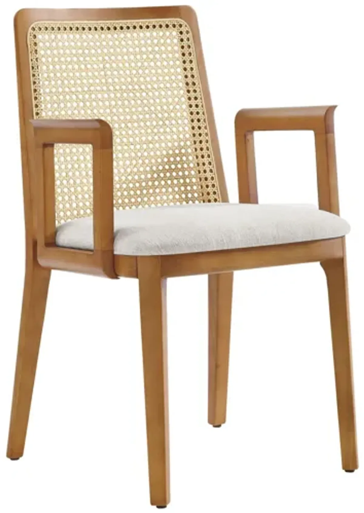 Monarch Wood and Rattan Dining Armchair