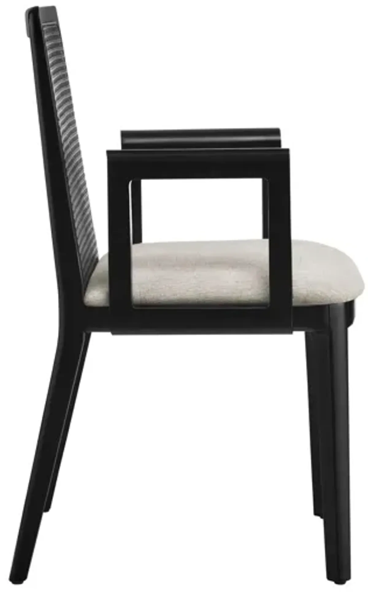 Monarch Wood and Rattan Dining Armchair