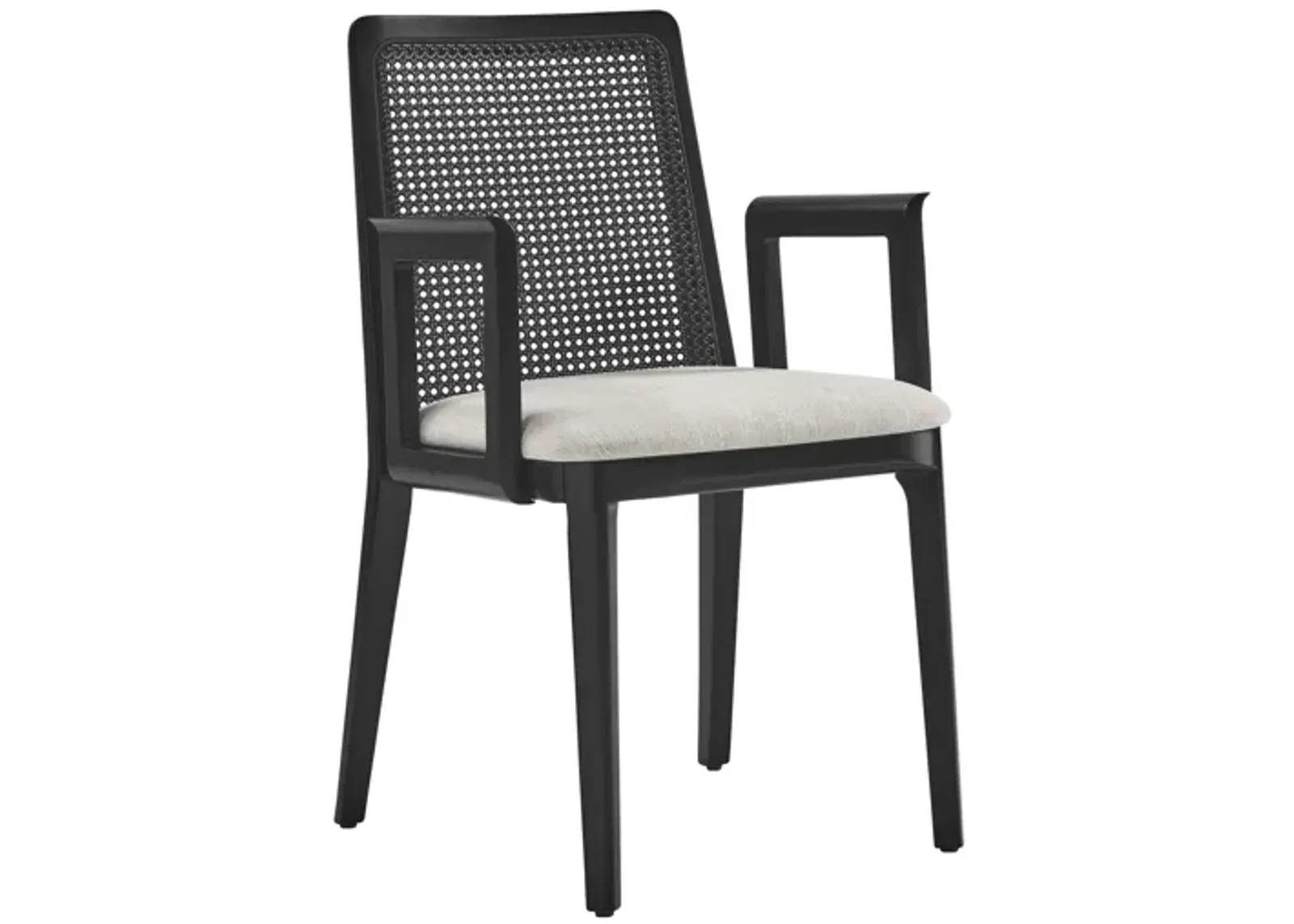 Monarch Wood and Rattan Dining Armchair