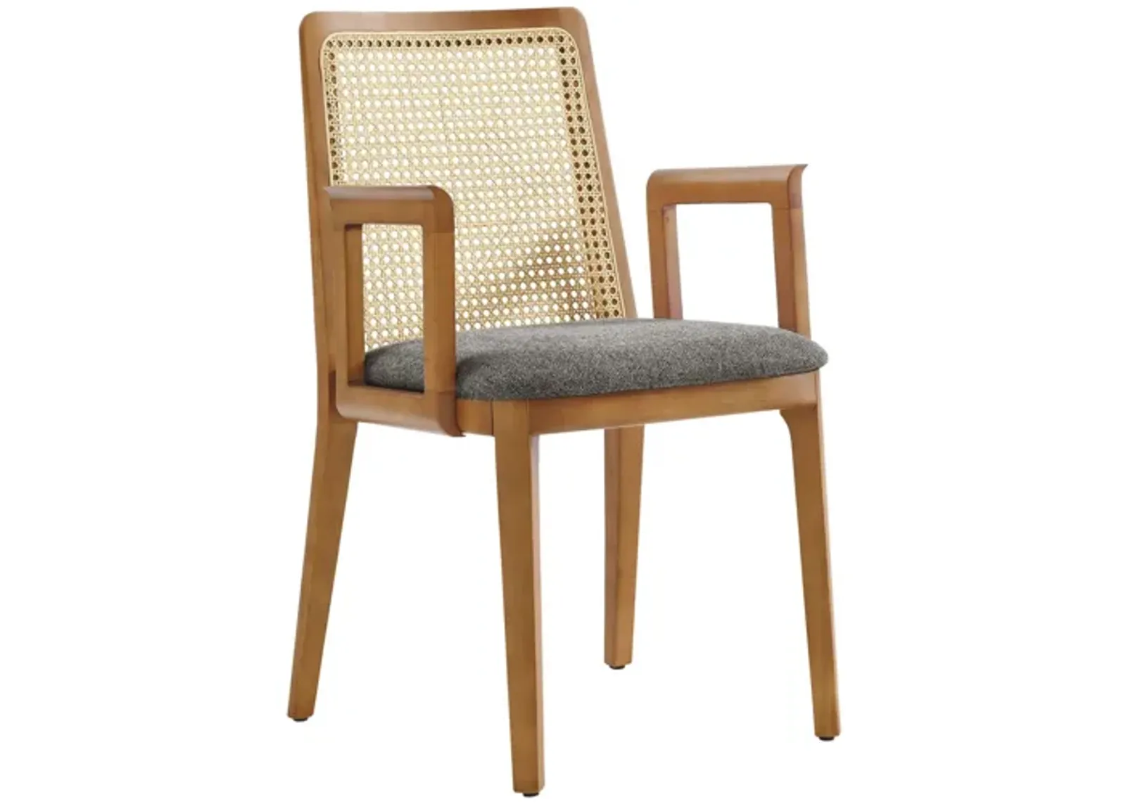 Monarch Wood and Rattan Dining Armchair