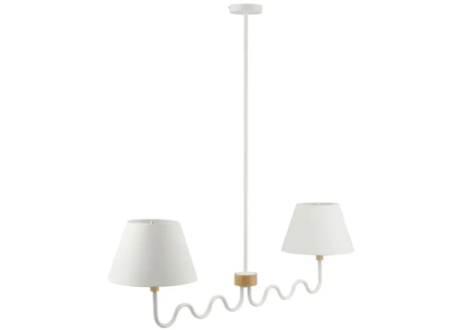 Sunlit Squiggle 2-Arm Pendant Light