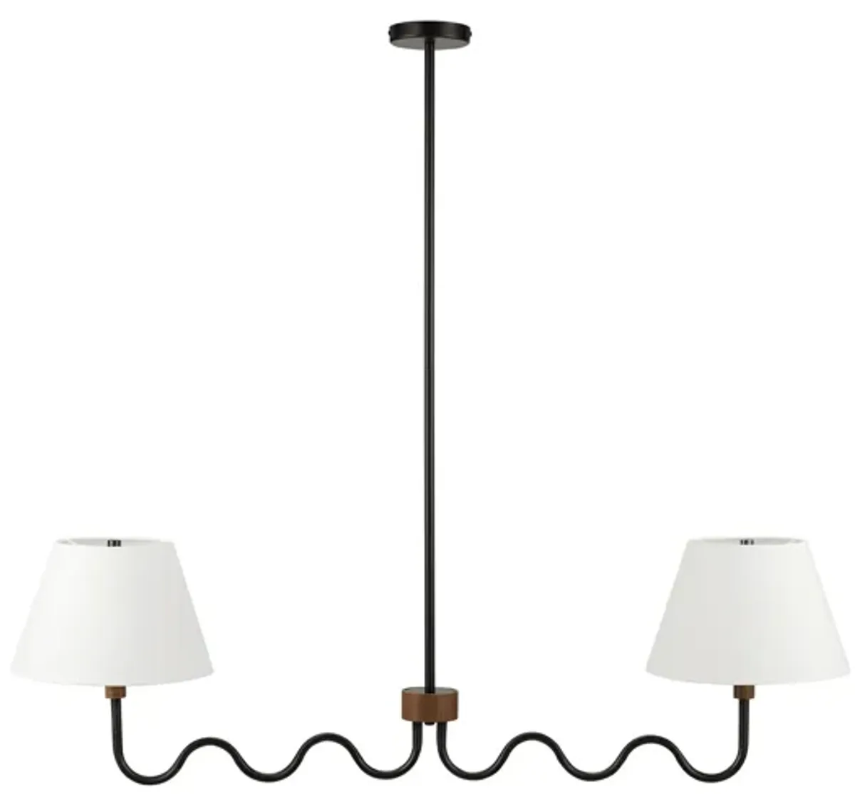 Sunlit Squiggle 2-Arm Pendant Light