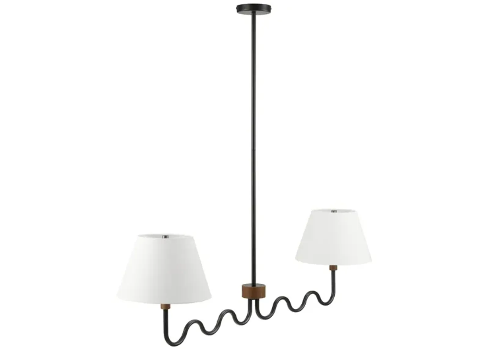 Sunlit Squiggle 2-Arm Pendant Light