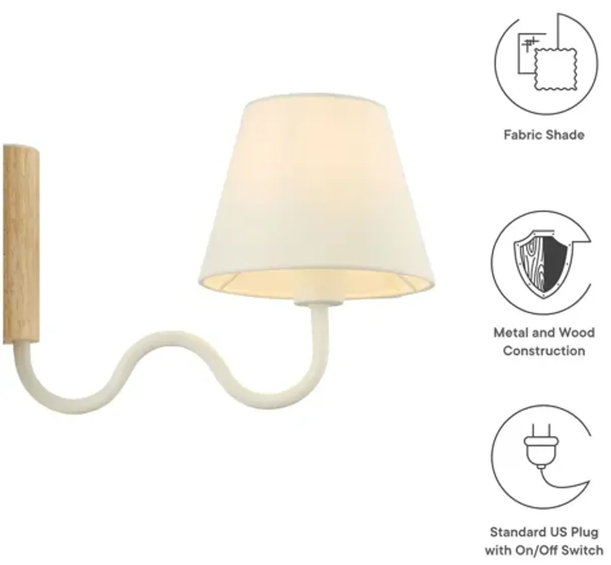 Sunlit Squiggle Arm Wall Sconce