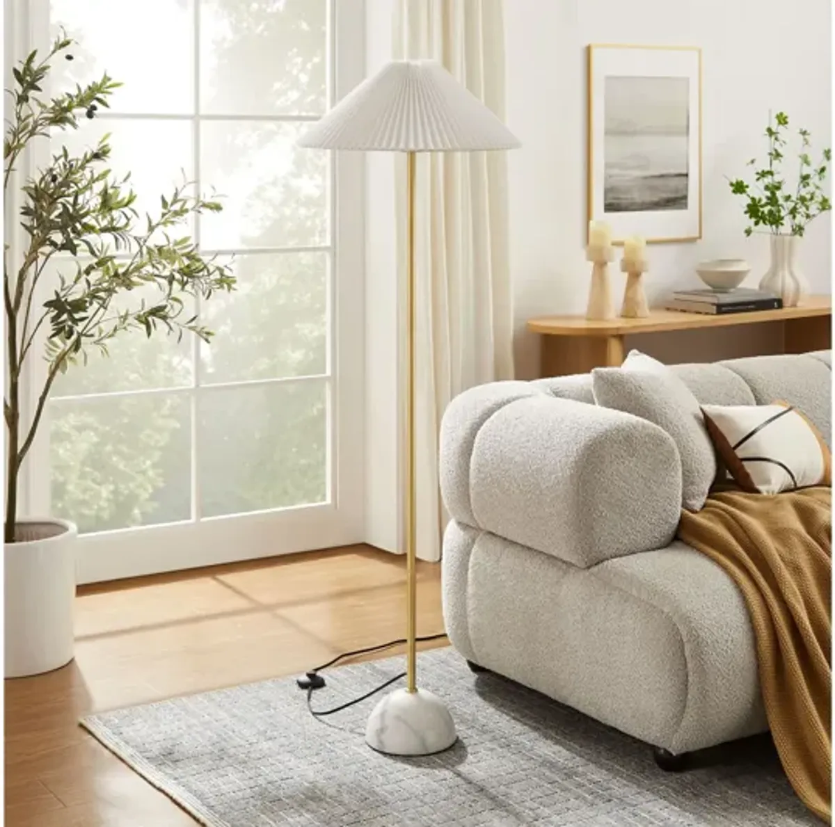 Illusion Marble Dome Floor Lamp