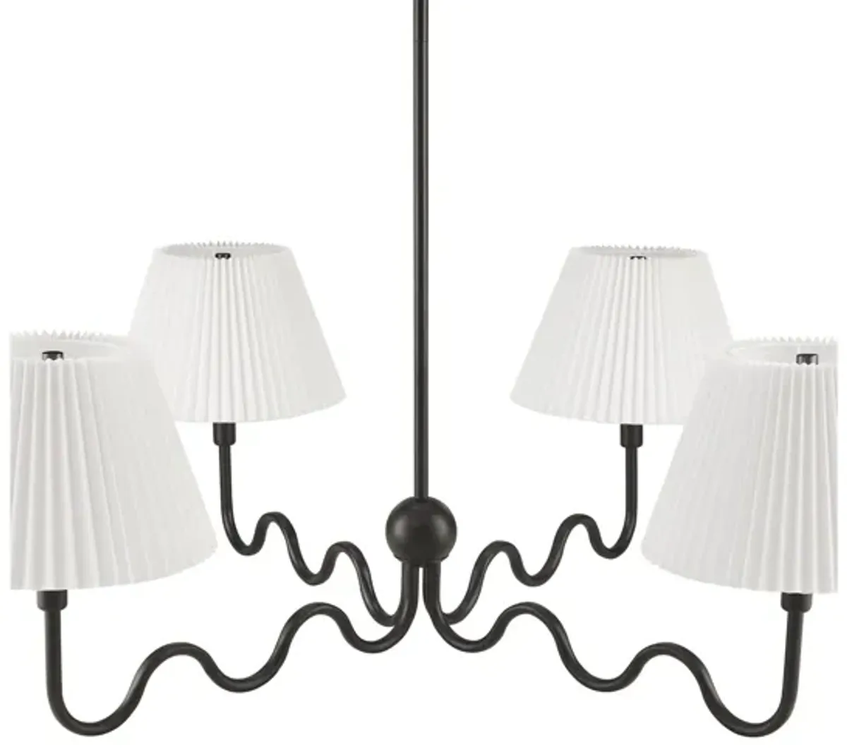 Wave Squiggle 4-Arm Pendant Light