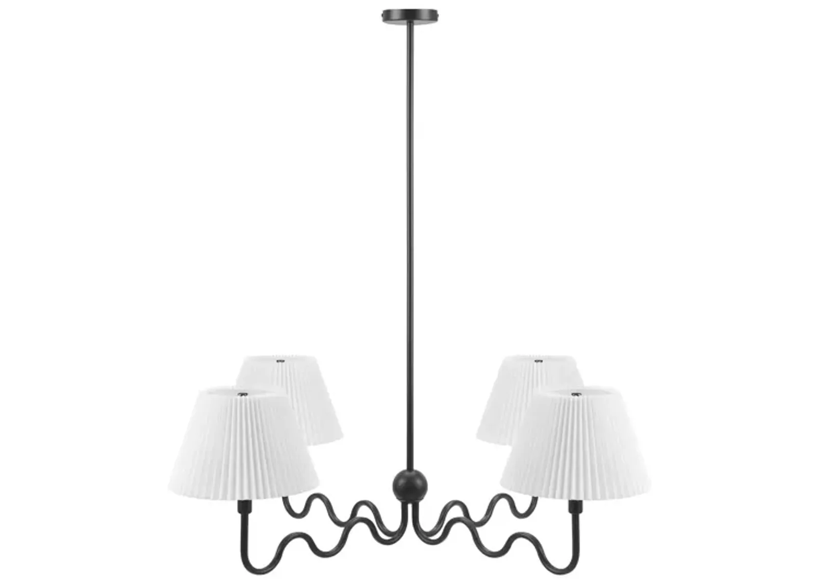 Wave Squiggle 4-Arm Pendant Light