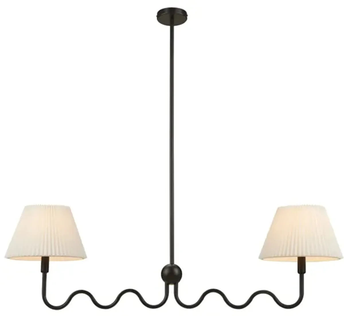 Wave Squiggle 2-Arm Pendant Light