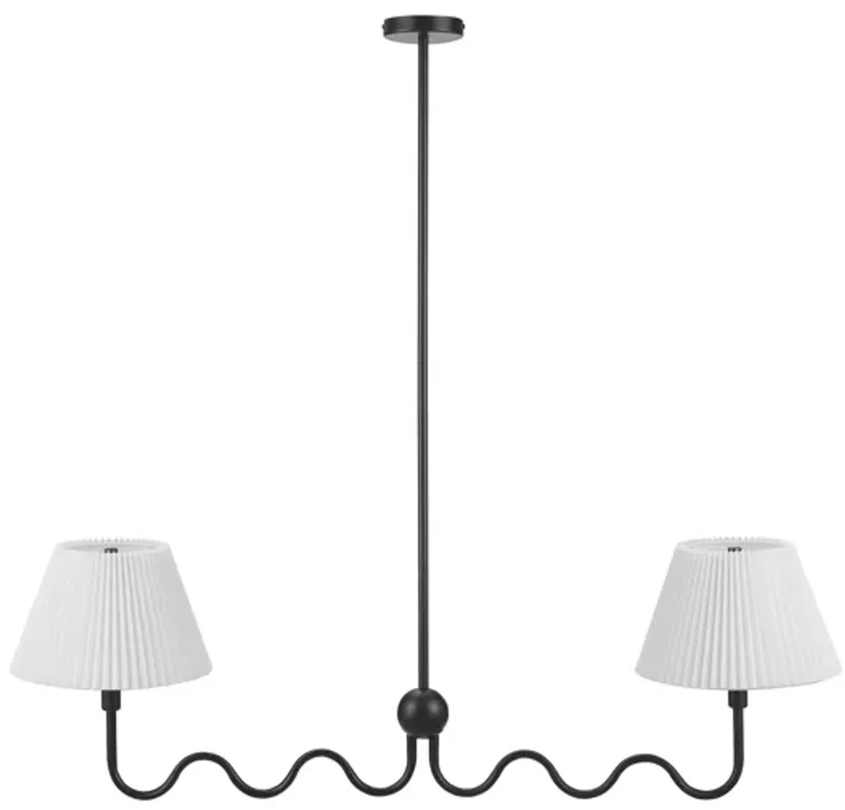 Wave Squiggle 2-Arm Pendant Light