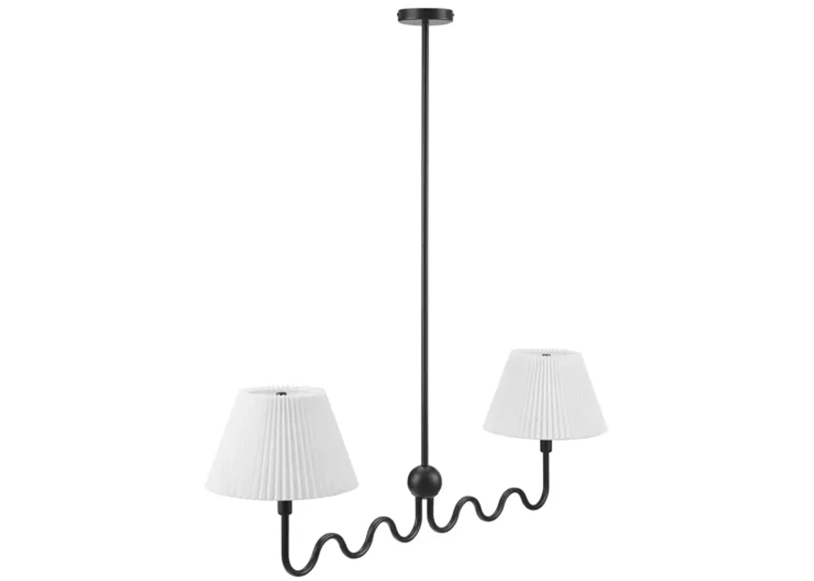 Wave Squiggle 2-Arm Pendant Light