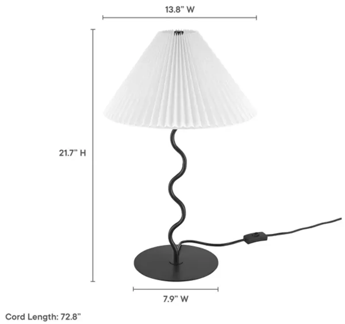 Wave Squiggle Table Lamp