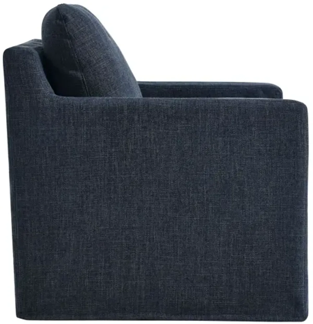 Serene Linen Slipcovered Swivel Armchair