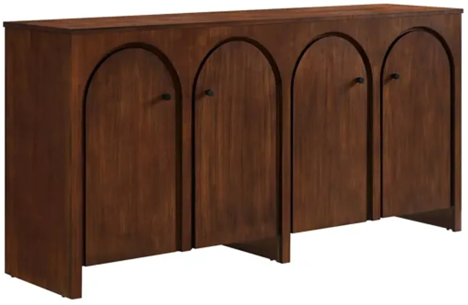 Appia Wood Grain 4-Door Sideboard Storage Cabinet