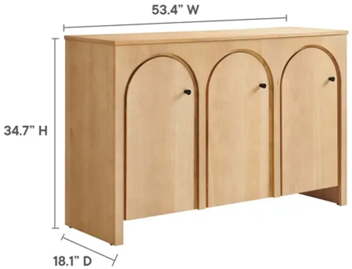 Appia 3-Door Arched Door Sideboard Storage Cabinet