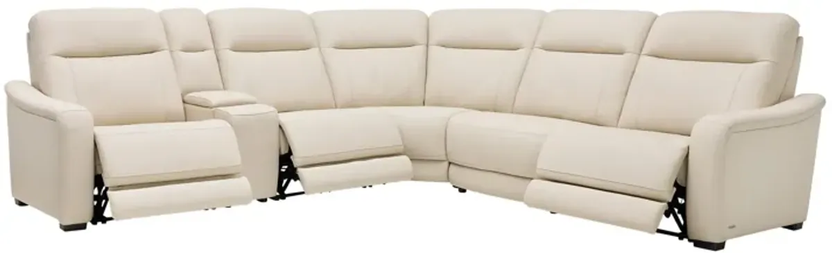 Newport 6-Piece Leather Dual Power Reclining Sectional