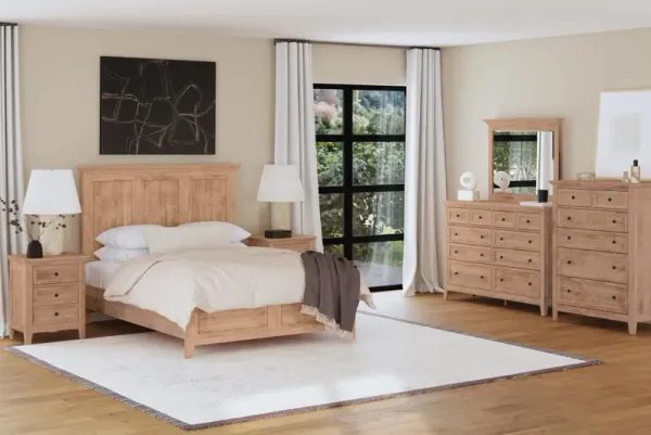 San Mateo 3-Piece Natural Queen Panel Bedroom Set