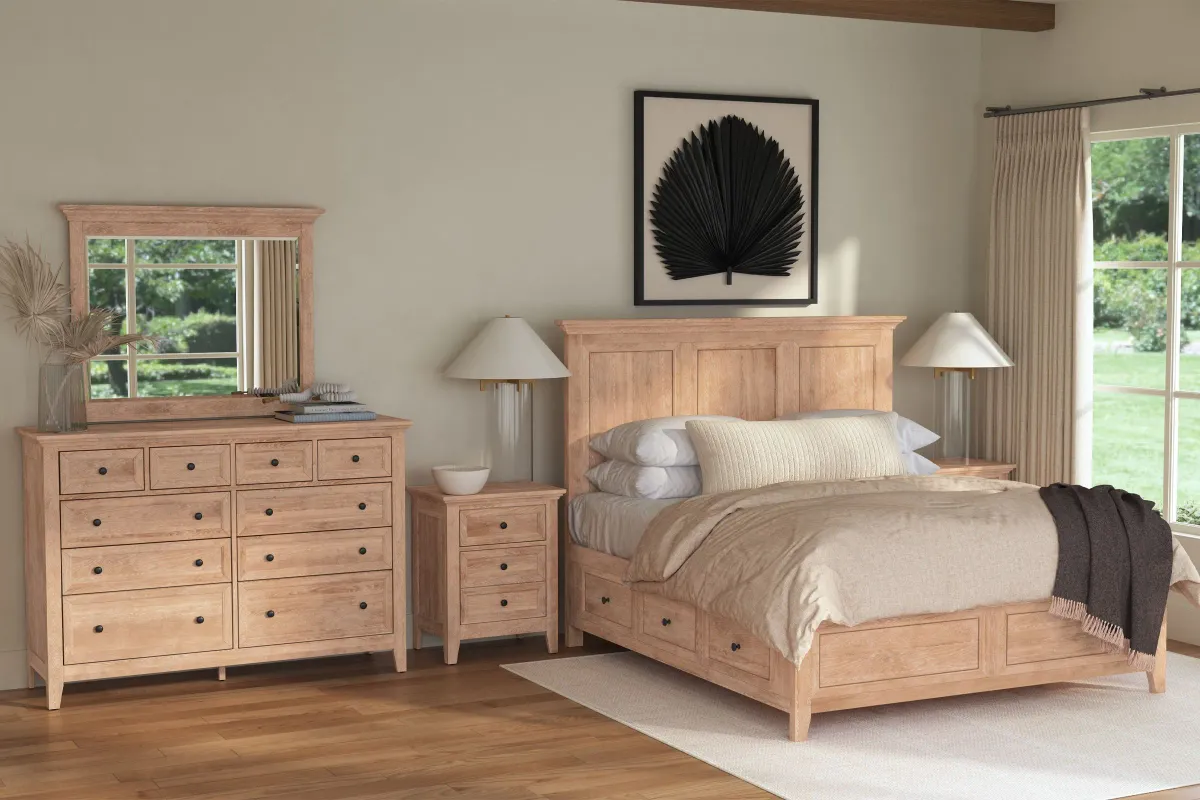 San Mateo 5-Piece Natural King Storage Bedroom Set